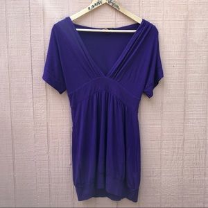 ☠️*3for25* || purple tunic like low cut dress☠️